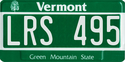 VT license plate LRS495