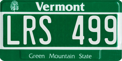 VT license plate LRS499