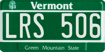 VT license plate LRS506