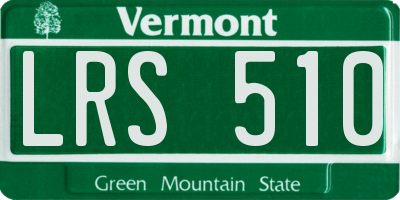 VT license plate LRS510
