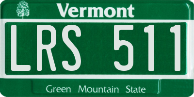 VT license plate LRS511