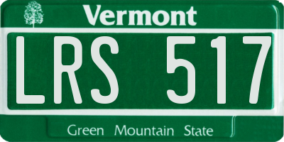 VT license plate LRS517