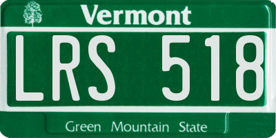 VT license plate LRS518