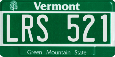 VT license plate LRS521