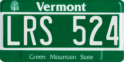 VT license plate LRS524