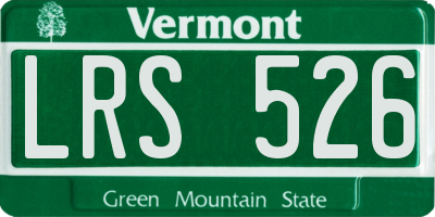 VT license plate LRS526