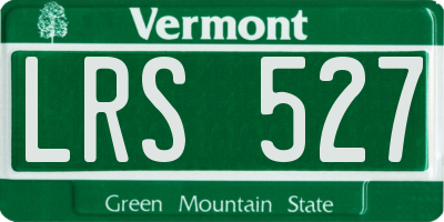 VT license plate LRS527