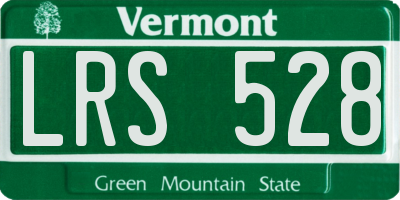 VT license plate LRS528
