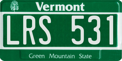 VT license plate LRS531