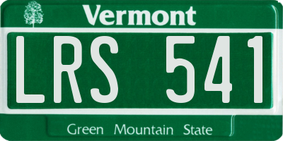 VT license plate LRS541