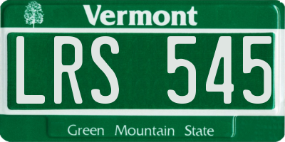 VT license plate LRS545