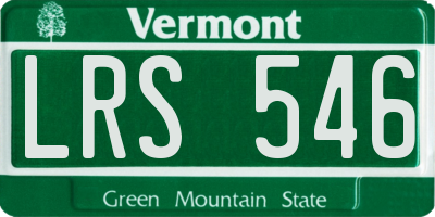 VT license plate LRS546