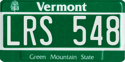 VT license plate LRS548