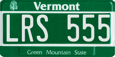 VT license plate LRS555