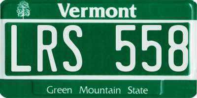 VT license plate LRS558