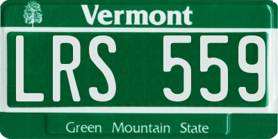 VT license plate LRS559
