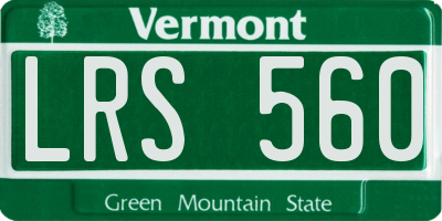VT license plate LRS560