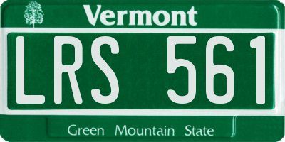 VT license plate LRS561