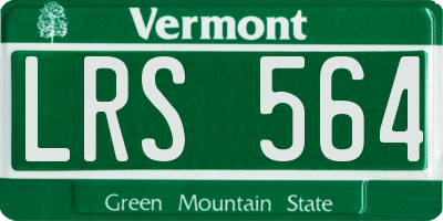 VT license plate LRS564