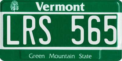 VT license plate LRS565
