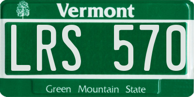 VT license plate LRS570