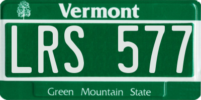 VT license plate LRS577