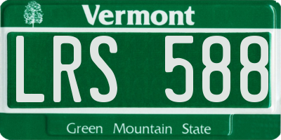 VT license plate LRS588