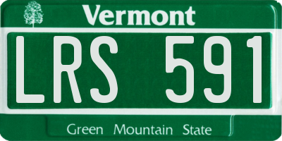 VT license plate LRS591