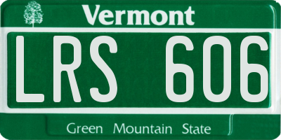 VT license plate LRS606