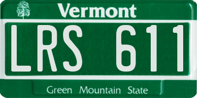 VT license plate LRS611