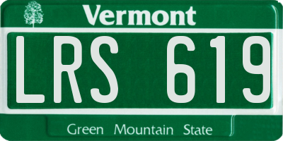 VT license plate LRS619