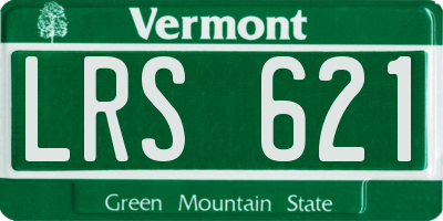 VT license plate LRS621