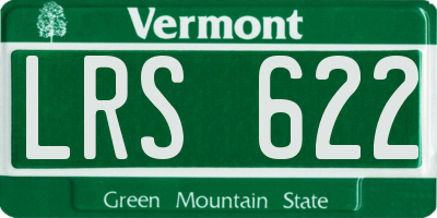 VT license plate LRS622