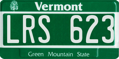 VT license plate LRS623
