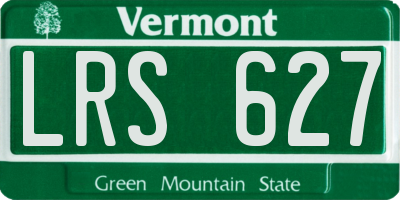 VT license plate LRS627