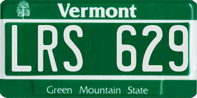 VT license plate LRS629