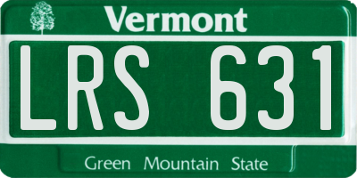 VT license plate LRS631