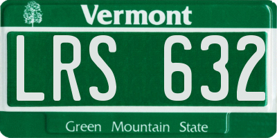VT license plate LRS632
