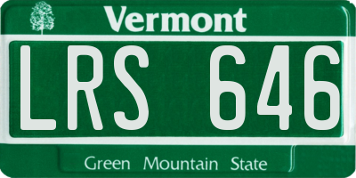 VT license plate LRS646