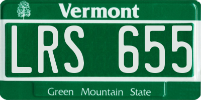 VT license plate LRS655