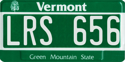 VT license plate LRS656