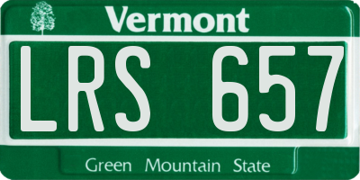 VT license plate LRS657