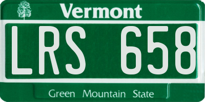 VT license plate LRS658