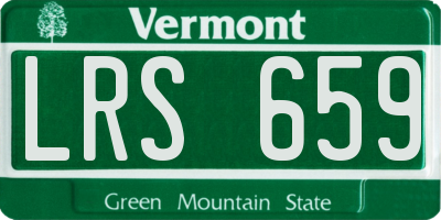VT license plate LRS659