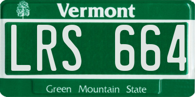 VT license plate LRS664