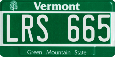 VT license plate LRS665