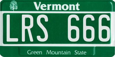 VT license plate LRS666