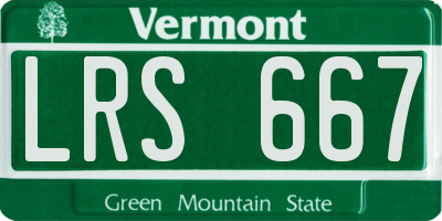 VT license plate LRS667