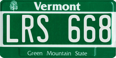 VT license plate LRS668