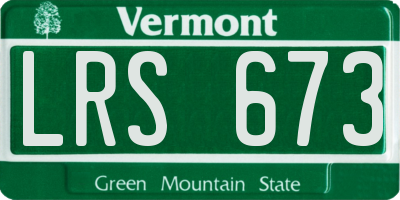 VT license plate LRS673